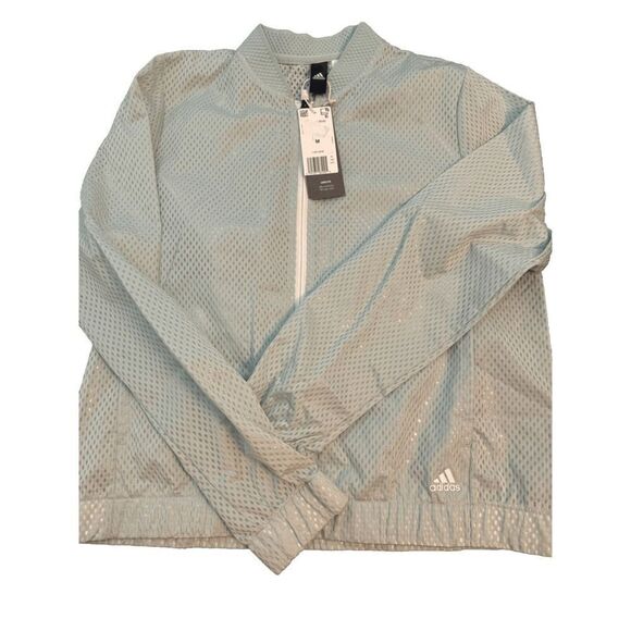 Adidas SID Bomber Jacket Women's Size M In Mint‎ Green $65 Comfy - Picture 1 of 7